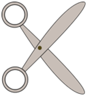 graphic drawing of a pair of scissors